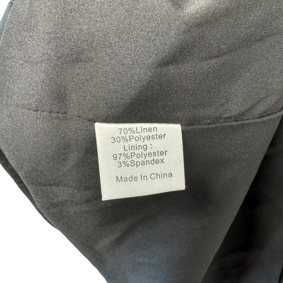 Tuckernuck NEW Black Leighton Linen Sleeveless Button Down Mini Dress Size M - Picture 10 of 11